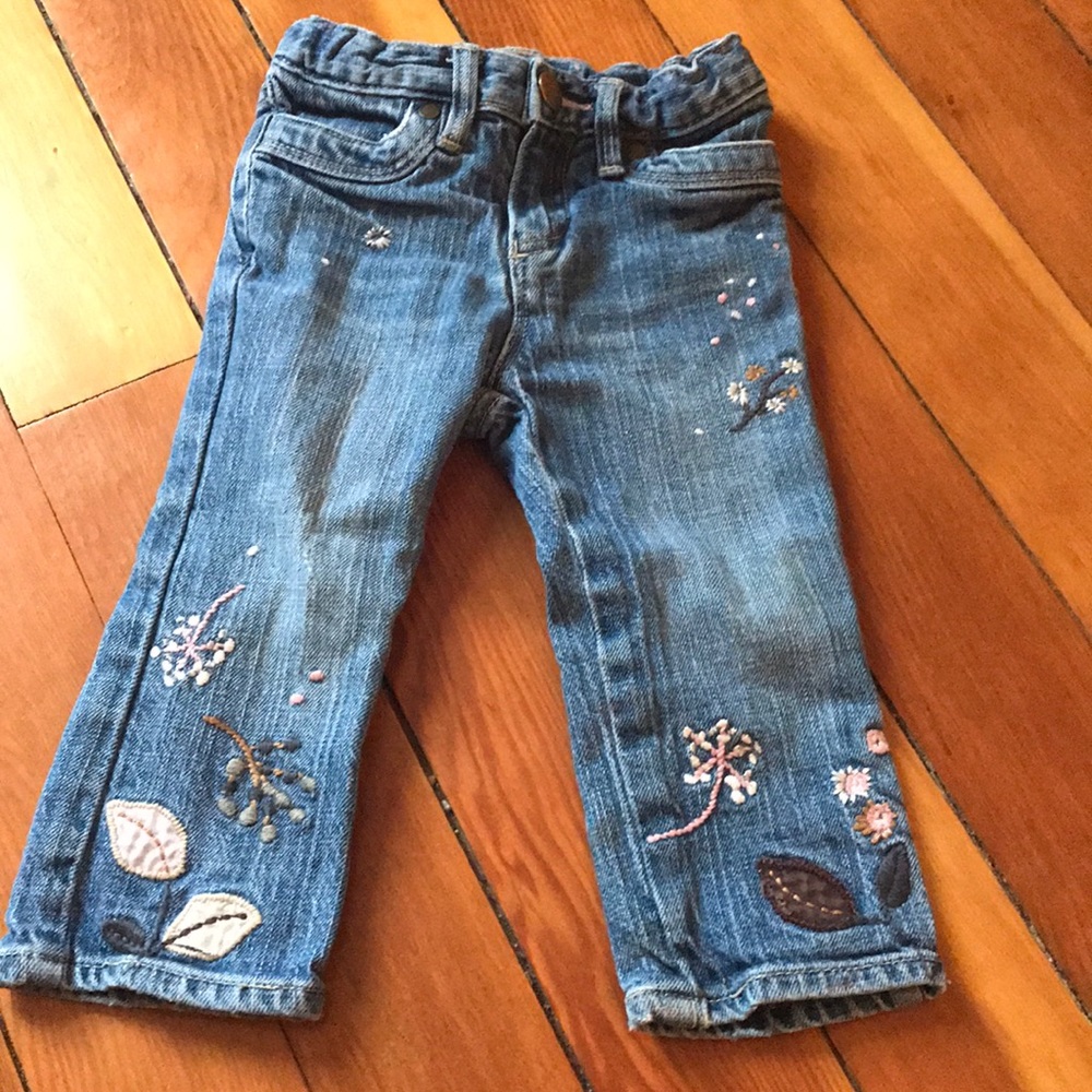 Embroidered bootcut jeans